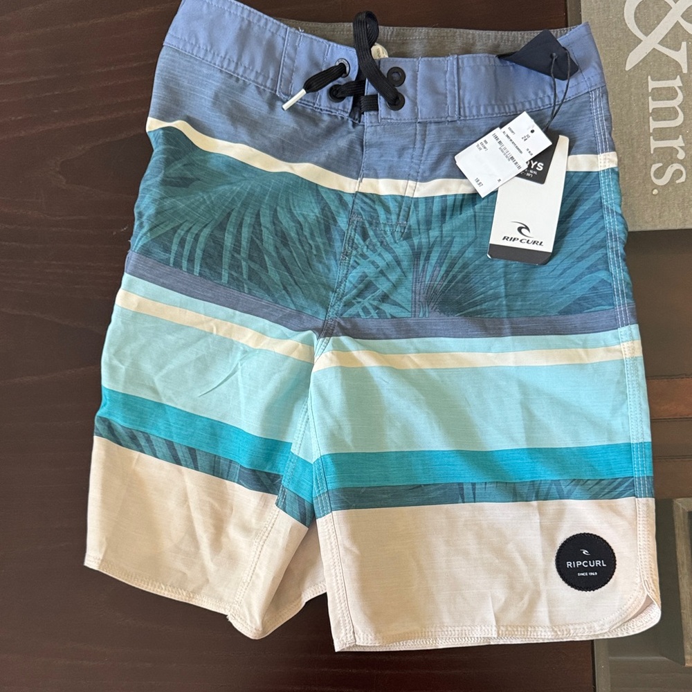 Rip Curl Kid’s Blue and Tan Board Shorts